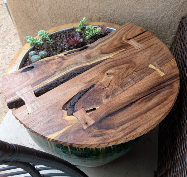 Mesquite End-table with Planter