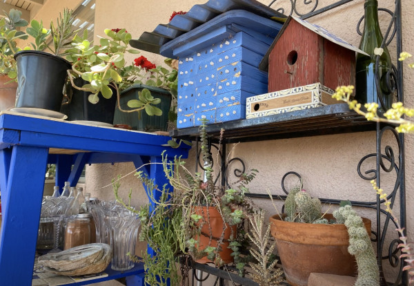 Bee condo made from waste wood