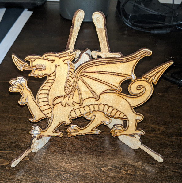 Laser cut Welsh Dragon