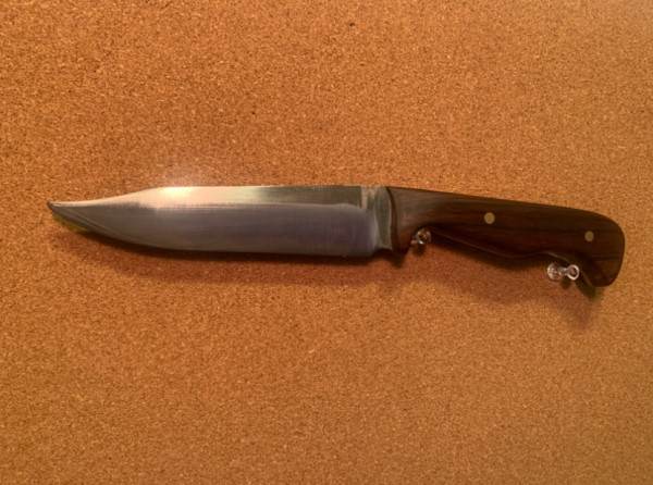 Long blade, wooden handles