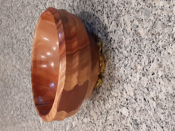 Eucalyptus bowl, 2 1/2 x 6, Drs. Woodshop finish.